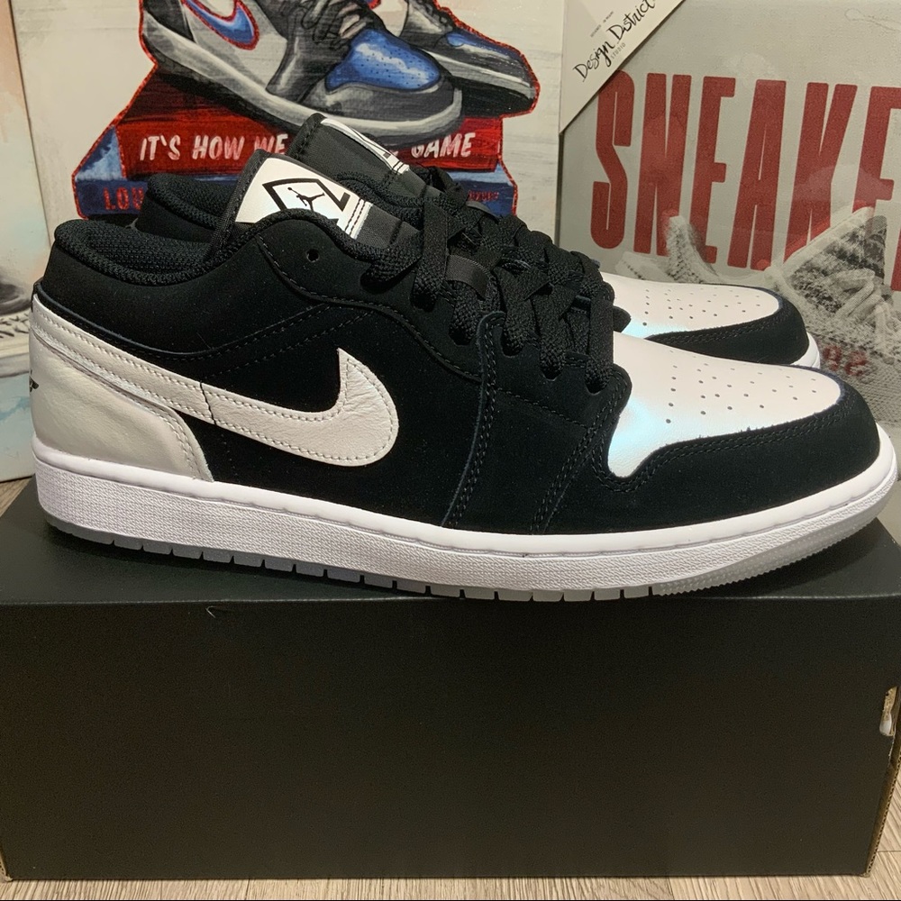 Nike Air Jordan 1 Low SE Diamond Shorts Black White DH6931-001 Men’s Size 10.5